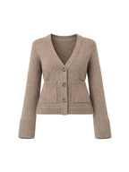SWEATER ÁMBAR BEIGE - CHALECO DE ALGODÓN CÁRDIGAN MANGAS ANCHAS