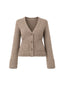 SWEATER ÁMBAR BEIGE - CHALECO DE ALGODÓN CÁRDIGAN MANGAS ANCHAS