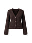 SWEATER ÁMBAR CAFÉ - CHALECO DE ALGODÓN CÁRDIGAN MANGAS ANCHAS