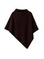 SWEATER CHARLOTTE CAFÉ - PONCHO ASIMÉTRICO MANTA DE ALGODÓN