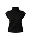SWEATER HANNAH NEGRO - CHALECO DE ALGODÓN DE CUELLO ALTO