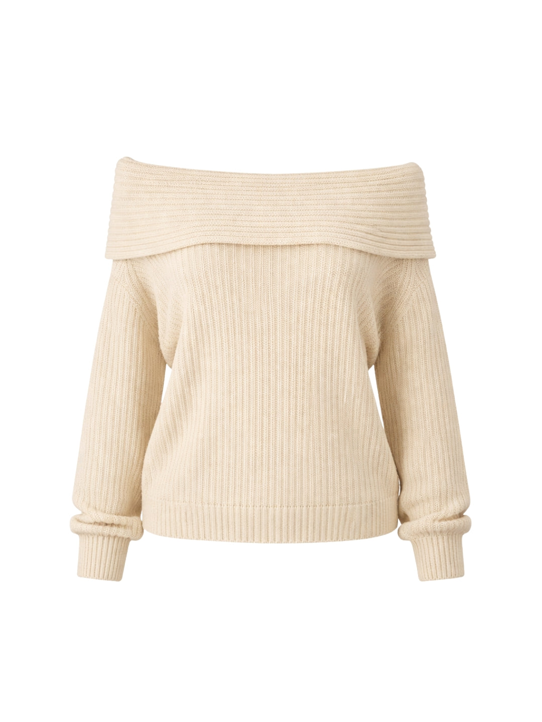 SWEATER LINA CRUDO - CHALECO DE ALGODÓN OFF SHOULDER OVERSIZE