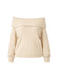 (PRE-VENTA) SWEATER LINA CRUDO - CHALECO DE ALGODÓN OFF SHOULDER OVERSIZE
