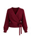 SWEATER KIMMIE BURDEO - CHALECO DE ALGODÓN CRUZADO CON AMARRAS