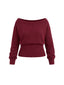 (PRE-VENTA) SWEATER REGINA BURDEO - CHALECO DE ALGODÓN CUELLO ANCHO Y PRETINA ALTA