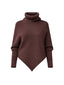 (PRE-VENTA) SWEATER CELINE CAFÉ - CHALECO DE ALGODÓN TIPO PONCHO CON MANGAS