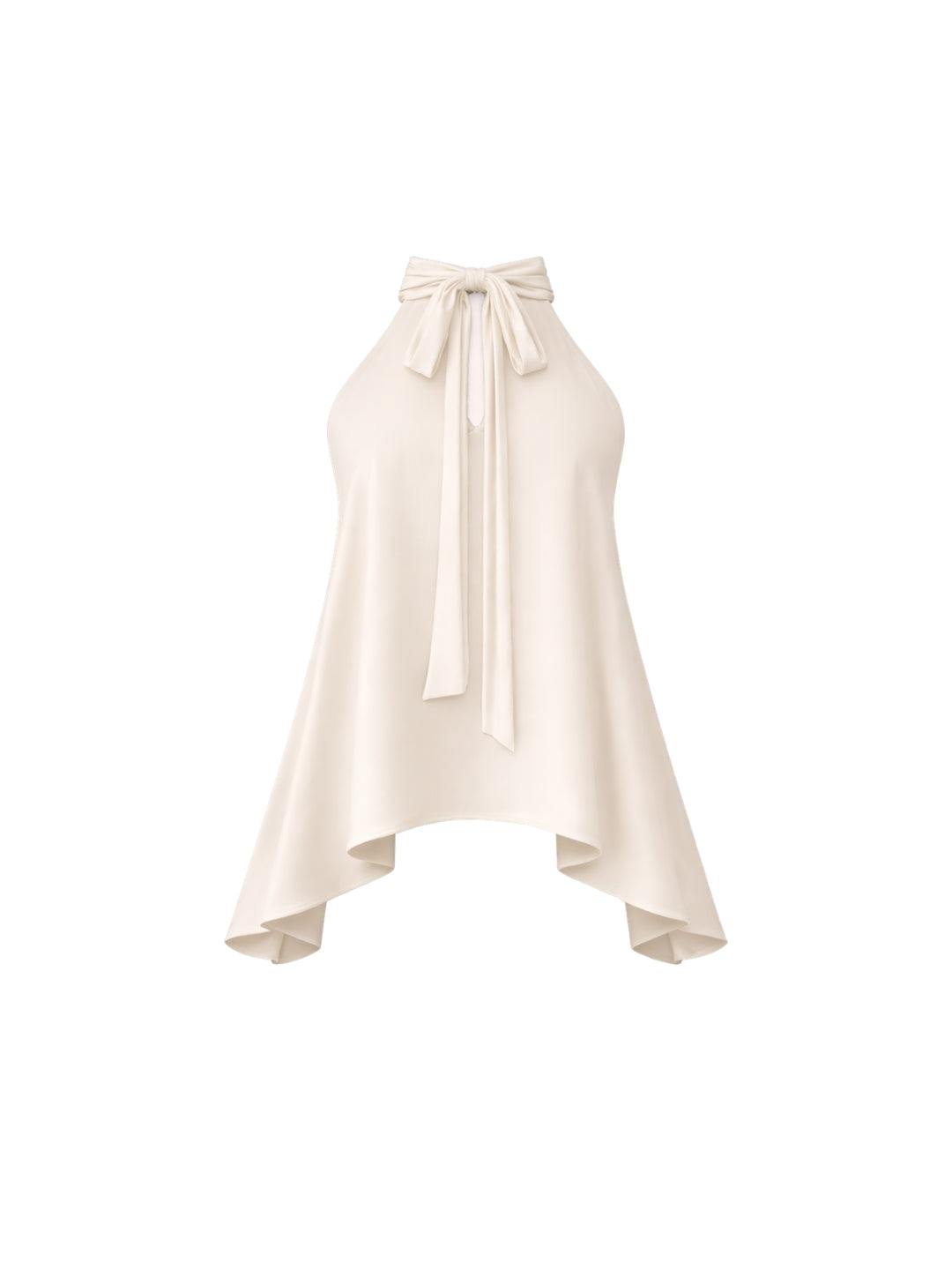 TOP HALTER BLANCO - ESTILO CAPA CON AMARRAS