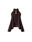 TOP HALTER CAFÉ - ESTILO CAPA CON AMARRAS